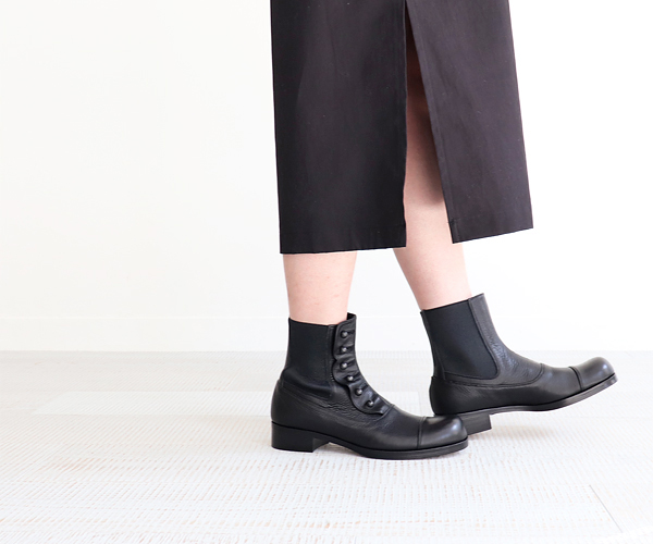 BEAUTIFUL SHOES(ビューティフルシューズ) BUTTONED SIDE GORE BOOTS ...