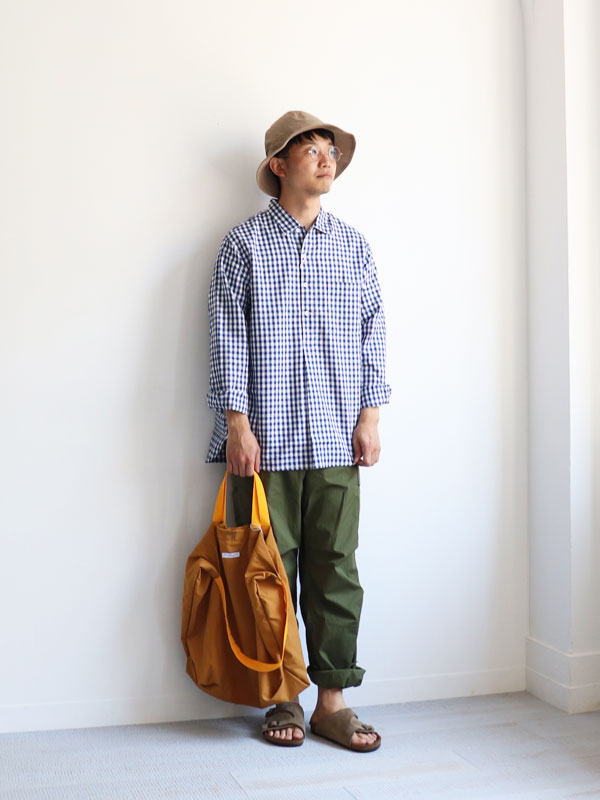 A Vontade　Classic Pullover Shirt L/S -70/-Supema Cotton×1/60Linen Chambray-