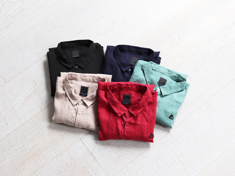 maillot（マイヨ) Linen Polo Shirt-Tee (リネンポロシャツTee)　MAS-16233