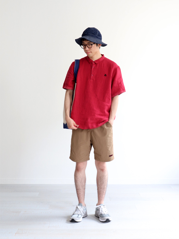 maillot　Linen Polo Shirt-Tee (リネンポロシャツTee)　MAS-16233