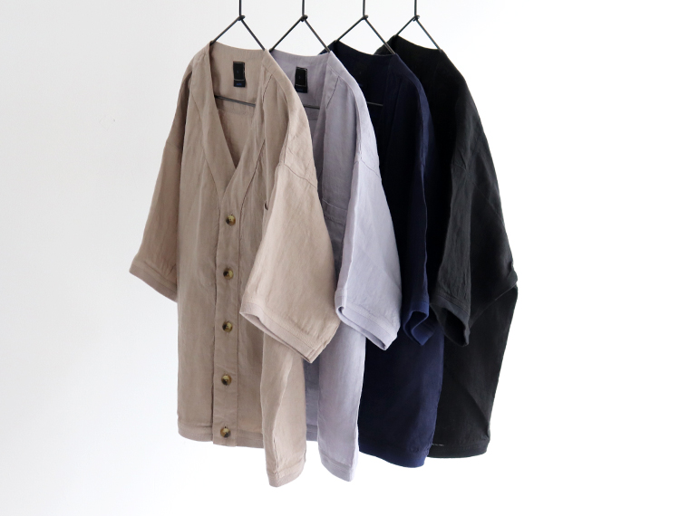 maillot（マイヨ)　Linen S/S Cardigan Shirt-Tee (リネンショートスリーブカーディガンシャツTee) MAS-17215