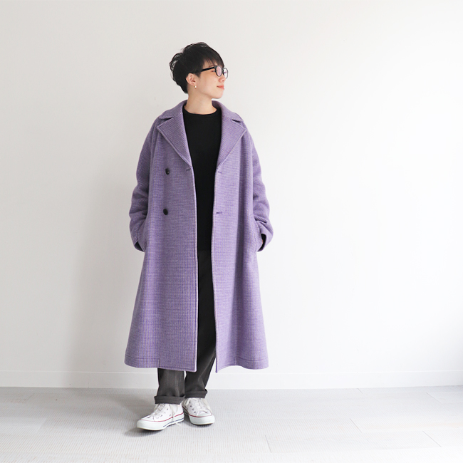 WELLDER Double Breasted Balmacaan Coat - チェスターコート