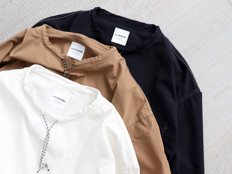 and wander(アンドワンダー) dry rip long pullover | STRATO BLOG