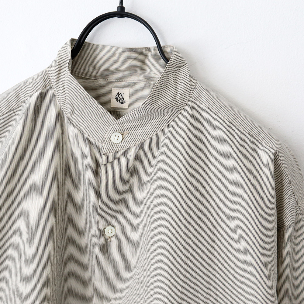 Kaptain Sunshine Cotton Silk Stand Collar Shirt | STRATO BLOG