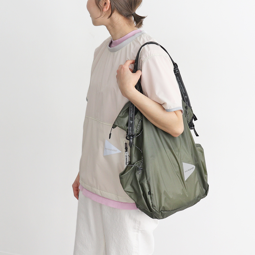 And Wander Sil Tote Bag BLACK 新品軽量トートバッグ トートバッグ