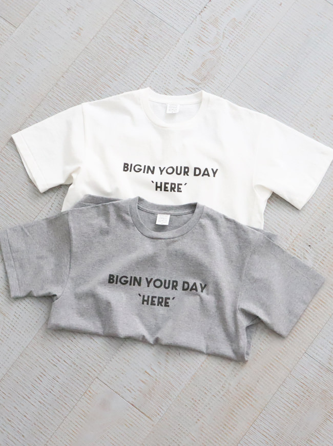 A Vontade　7.5oz Tube S/S T-Shirts -BIGIN YOUR DAY “HEAR”- ナイモノねだり